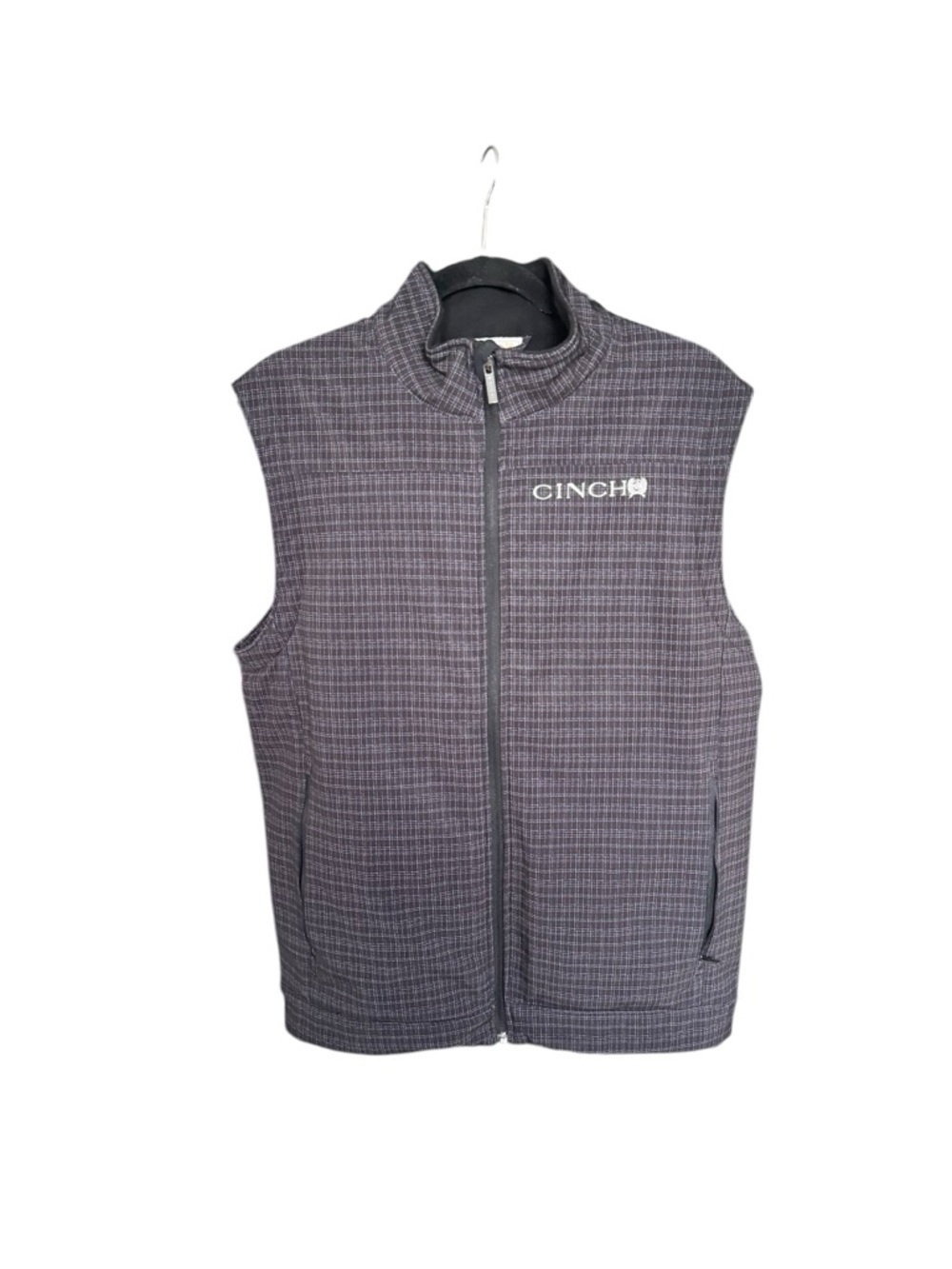 Cinch Gray Softshell Vest Mens M Western Cowboy Core Ranch Outdoor Gorpcore Z23